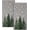 Grey Pine Tree, variant on Blue Eucalyptus Leaves Hand Towels Set of 2, Botanical Leaf Floral Face Towel 28X14 inch, Quick Dry Super Absorbent Soft Washcloths for Kitchen Bathroom Yoga Workout Gym