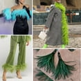 thumbnail image 5 of MODANU Lime Green Ostrich Feather Trim Feathers Fringe Trim Ribbons for DIY Sewing Clothing,Latin Dress,Wedding Home Party( 2 Yards 3-4inch), 5 of 9