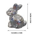 thumbnail image 2 of Birthday Party Decorations Reflector Ornament Bunny Statue With Mirrored Glass Surface 10 in Height For Weddings And Stage Events, 2 of 8
