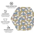 thumbnail image 3 of Lsque Cute Rabbit Pattern 4" Drink Coasters Set of 4, PVC Leather Absorbent Coasters, Table Coaster Set Decorative Coffee Cup Coasters Housewarming Gift -Hexagon, 3 of 6