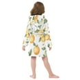 thumbnail image 7 of FORMRS Niños Bathrobe Unisex Hooded Robe Soft Plush Pajamas Sleepwear, Size 7-9T, White Watercolor Oranges, 7 of 7