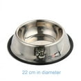 thumbnail image 4 of Stainless Steel Dog Bowl with Rubber Base for Food and Water, Pet Food Container, Perfect for Small to Medium Dogs or Cats (2 Pack), 4 of 8