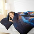 thumbnail image 4 of jejeloiu Cartoon Animal Dragon Bedding Comforter Set,Western Fantasy Theme Twin Comforter Sets,Orange Blue Bedding Set For Kids,Ultra Soft Home Decor Reversible,2pcs, 4 of 8