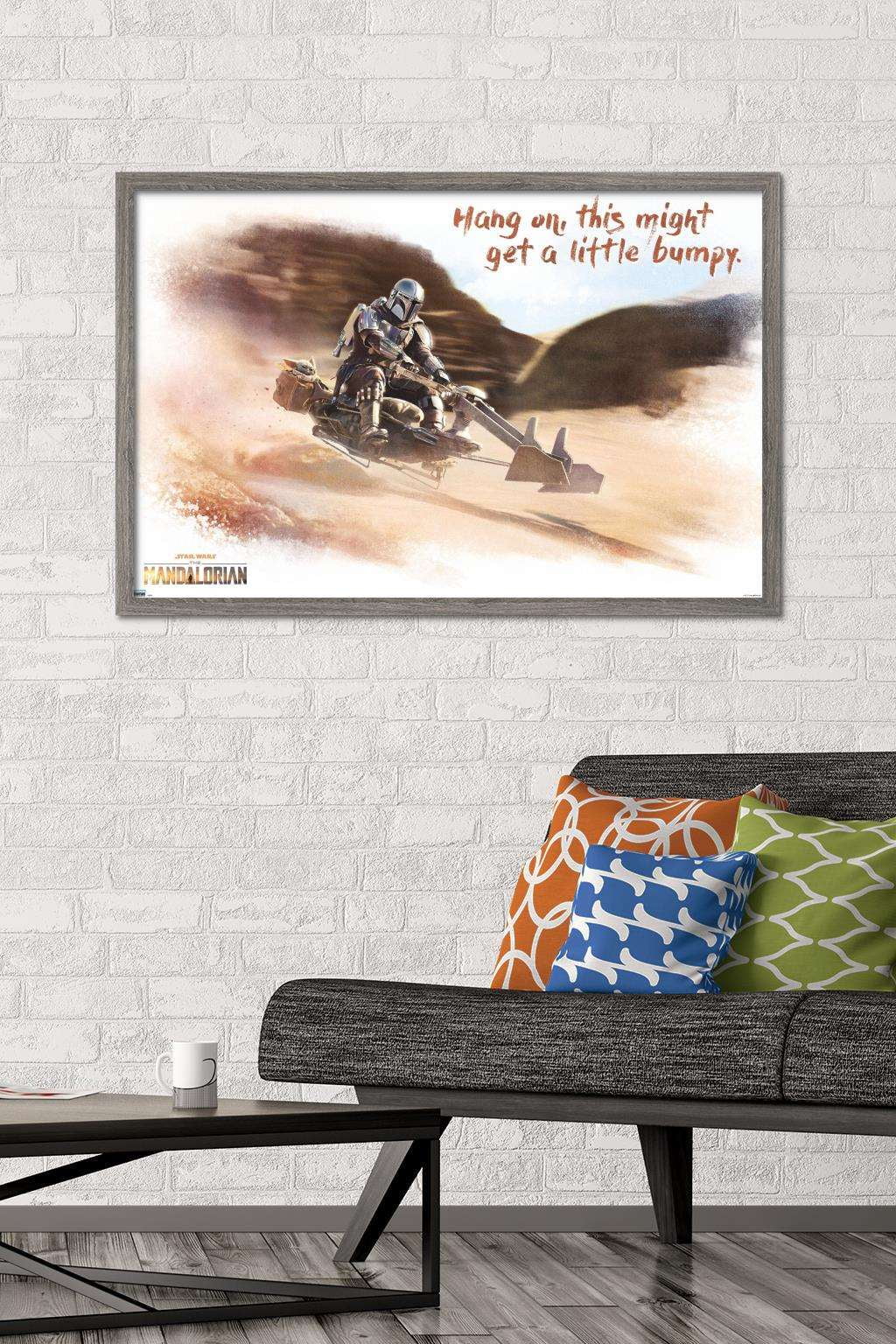 Star Wars: The Mandalorian - Ride Wall Poster, 22.375" x 34", Framed