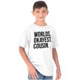 thumbnail image 5 of Worlds Okayest Cousin Family Relative Crewneck T Shirts Boy Girl Teen Brisco Brands L, 5 of 5