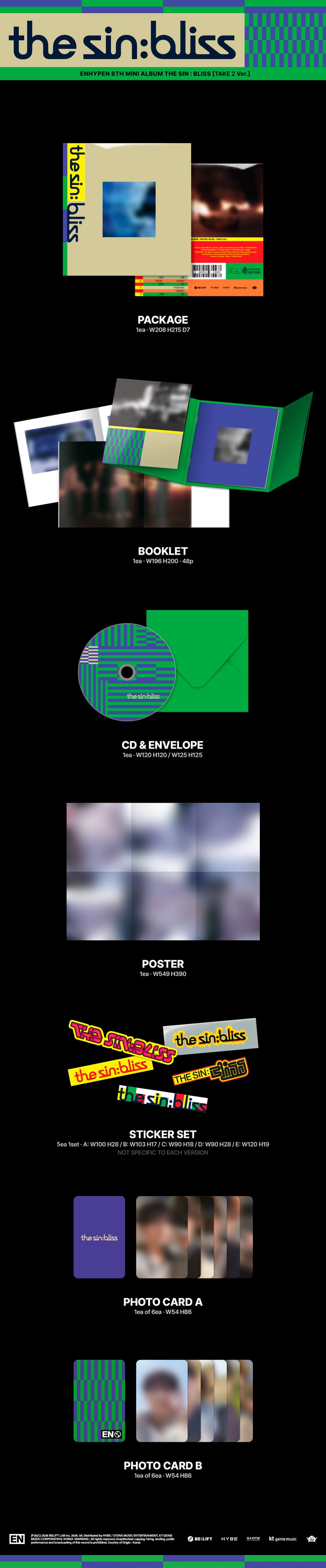 ENHYPEN - THE SIN : BLISS (TAKE 2 Ver.) - Walmart Exclusive CD