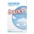 Bounce Free & Gentle Dryer Sheets, 240 Ct, Unscented