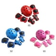 7 Pcs Children Skating Protective Gear Sets Knee Elbow Pads Helmet