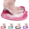 thumbnail image 1 of Shower Foot Scrubber Mat Back Washer Exfoliating Bath Wash Pad Wall Mounted Slip Suction Cups, 1 of 7