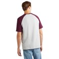 thumbnail image 2 of Umbro - Camiseta Core Logotipo Mangas en Contraste para Hombre (Gris Jaspeado, Púrpura Potente), 2 of 3