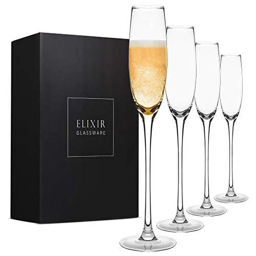 True Cuvée Champagne Flutes Set of 4 - Crystal Sparkling Wine
