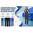 thumbnail image 2 of JEFFRICO Scrubs For Women Straight Leg Cargo Pants Lightweight Slim Fit 4 Way Stretch Soft Scrub Pants, 2 of 6