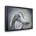 thumbnail image 3 of Designart 'Black and White Portrait Of A Wild Horse' Farmhouse Framed Canvas Wall Art Print, 3 of 5