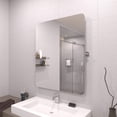 thumbnail image 2 of Solvix 30 in. H x 36 in. W Rectangular Framed Tilt Wall Mount Bathroom Vanity Mirror in Brushed Nickel, 2 of 14