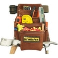 thumbnail image 2 of Graintex SS2976 10 Pocket Nail & Tool Pouch Brown Color Suede Leather with 2? Leather/Webbing Belt for Constructors, Electricians, Plumbers, Handymen, 2 of 8