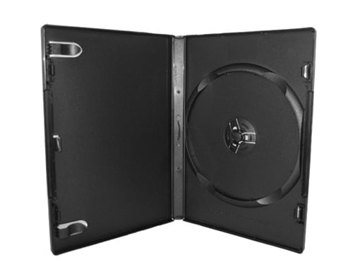 CheckOutStore 100 PREMIUM STANDARD Black Single DVD Cases 14MM (100% New Material) by