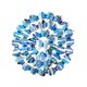 thumbnail image 4 of 200 pegatinas de mariposas para pared, calcomanías de mariposas rústicas hechas a mano. Azul, 4 of 9