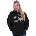 thumbnail image 3 of Funny Meese Moose Animal Humor Hoodie Sweatshirt Women Men Brisco Brands S, 3 of 6