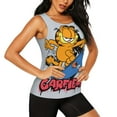 thumbnail image 2 of Cute Cartoon Garfield Funny Workout Gym Fitness Weightlifting Gift Tank Top-Small, 2 of 5