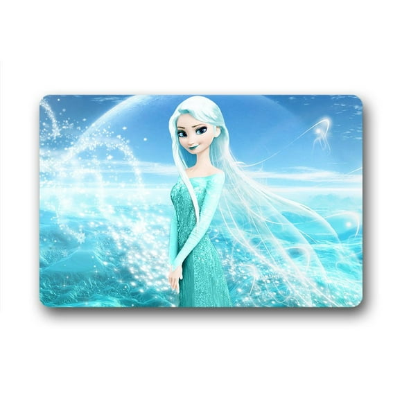 QIFEIHA Elsa Background in Frozen Doormat Outdoor Indoor Floor Mats Non-Slip Bathroom Mats Rug Size 18x30 Inch