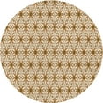 thumbnail image 1 of Ahgly Company Tapis Rond Lavable en Machine Intérieur Transitionnel Kaki Or, 3 Pieds Rond, 1 of 7