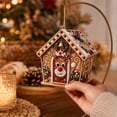 thumbnail image 4 of CHJK 3D Christmas House Diamond Art Kit for Adults, DIY Wooden Pearl Craft, Deer House with Rhinestones & Pearls for Holiday Table Home Decor, 4 of 7