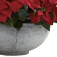 thumbnail image 3 of Nearly Natural Giant Poinsettia Arrangement with Decorative Planter in Green, 3 of 3