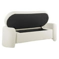 thumbnail image 3 of Accent Chair Bench, Ivory White, Fabric, Living Kitchen Cafe Bistro Hospitality Restaurant, Modern Contemporary HB34378, 3 of 8