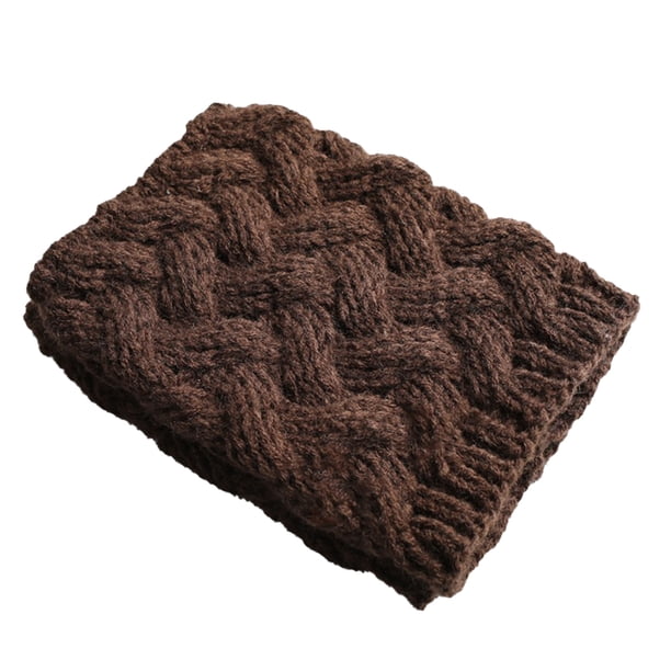 Yuarrent Cubierta calentadora de piernas para invierno, cubiertas envolventes para piernas al aire libre, accesorio de ropa, puños cortos de punto para Suministros térmicos Café oscuro Yuarrent HA059256-03