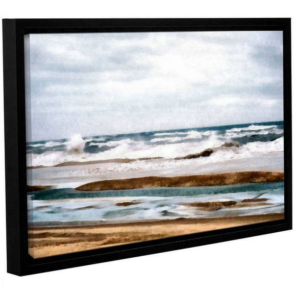 ArtWall Kevin Calkins "Winter Shore" Gallery-Wrapped Floater-Framed Canvas