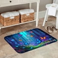 thumbnail image 2 of FJPT Colorful Butterflies Forest Scene Non Slip Flannel Floor Mat Kitchen Mat For Bathroom Kitchen Bedroom Decor 24x16 inch, 2 of 5
