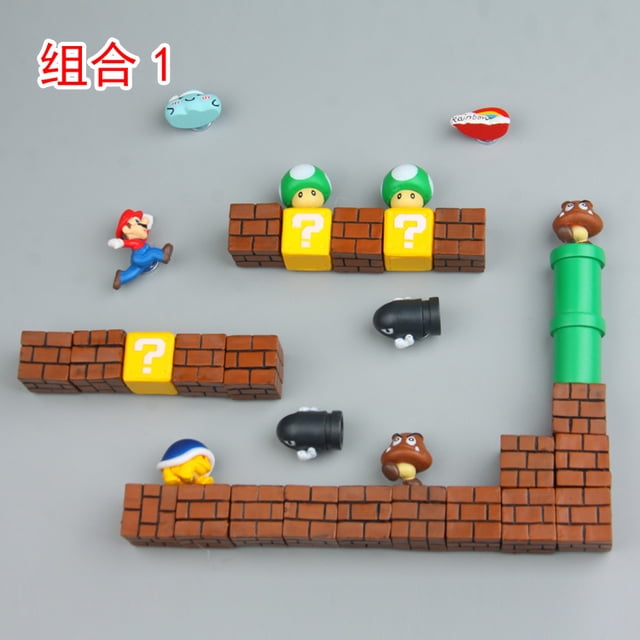 Imán para refrigerador de la serie Super Mario Bowser Goomba Super Mario Bros Fontaneros Mario y Luigi Adornos magnéticos para refrigerador Accesorios