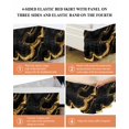 thumbnail image 6 of Black Gold Bed Skirt Marble Luxury Abstract Abstract Fluid Texture Bed Skirts Queen Size 16 Inch Drop, Wrap Around Dust Ruffle&nbsp;Bedskirt with Adjustable Elastic Belt for Queen Size Beds, 6 of 7