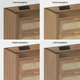 thumbnail image 4 of SICOTAS Rattan Nightstand with Charging Station USB Port, Boho Bedside Table with 2 Storage Drawers, End Table Side Table for Living Room, Bedroom, 4 of 11