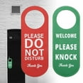 thumbnail image 5 of Yannee Do Not Disturb Please Knock Signs Door Knobs Meeting Room Door Hanger Tags Label Black Green, 5 of 6
