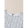 thumbnail image 3 of ABPHQTO Blusa de mujer con manga farol fruncida floral negra, 3 of 5