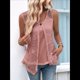 thumbnail image 5 of Camisetas Sin Mangas Holgadas e Informales para Mujer, Ropa de Verano, Conjuntos 2025, Gris Rosado Pálido, L, 5 of 6
