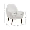 thumbnail image 3 of Comfort Pointe Polaris Mid-Century Style White Boucle Fabric Arm Chair, 3 of 4