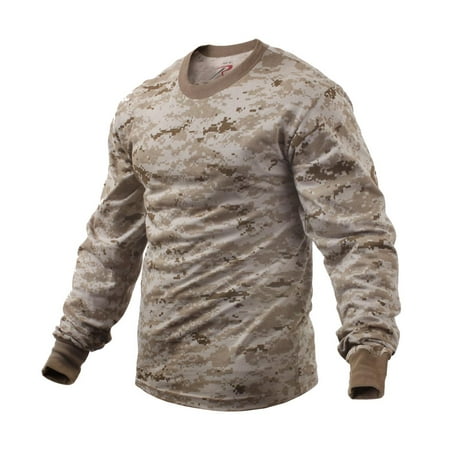 Long Sleeve Digital Camouflage T-Shirt, Desert Digital (Best Camo For Arizona Desert)