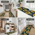 thumbnail image 5 of Blue Sunflower Leaf Pattern Kitchen Rugs Sets Of 3,Kitchen Runner Rugs Non Skid Washable,Decorative Kitchen Floor Mats for Kitchen,Sink,Laundry,17"x30"+ 17"x47" + 17"x59", 5 of 6