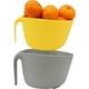 thumbnail image 1 of Juego de colador y colador de cocina, cesta de lavado de frutas y verduras 2 en 1 para remojar, escurrir pasta, granos pequeños y mezclar alimentos, 4,5 cuartos, 1 of 5