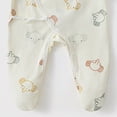 thumbnail image 5 of Kakishop Newborn Baby Footed Pajamas Cotton Infant Baby Snap Sleepers for Sleep and Play Footies 0-6 Months (Grey,Newborn), 5 of 6