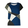 thumbnail image 3 of Birdeem Mode Femmes Mode T-Shirt Blouse à Manches Courtes à Col Rond Imprimé Hauts Amples, 3 of 6