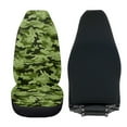 thumbnail image 4 of Uorisanigo Car Seat Covers Front Set 2 Packs, Washable Green Camo Print Front Seat Covers, Universal Fit Interior Cover for Most Vehicles, Breathable Auto Accessories, 4 of 7