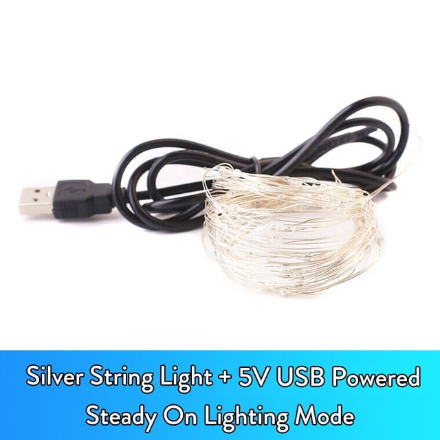 Guirnalda de luces LED de hadas con batería USB, iluminación de lujo de Navidad para decoración estética del hogar, sala de estar, 5M, 10M