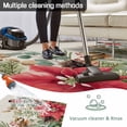 thumbnail image 5 of Christmas Poinsettia Outdoor Rug for Patio/Deck/Porch, Non-Slip Large Area Rug 5 x 7 Ft, Xmas Birds Berries Eucalyptus Botanical Indoor Outdoor Rugs Washable Area Rugs, Camping Rug Carpet Runner, 5 of 8
