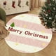 thumbnail image 5 of Alfombra Redonda Navideña de 9,75 M (32 Pies) Verde y Rosa con Diseño de Árbol de Navidad | Lavable, Antideslizante | Ideal para Cocina, Dormitorio, Baño y Sala de Estar | Poliéster | 80 X 80 Cm (31,, 5 of 6