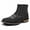 Black, variant on Men's Western Cowboy Ankle Boots - Vintage Embroidered Slip-On Chelsea Style with Casual Elastic Sides & Low Block Heel Booties