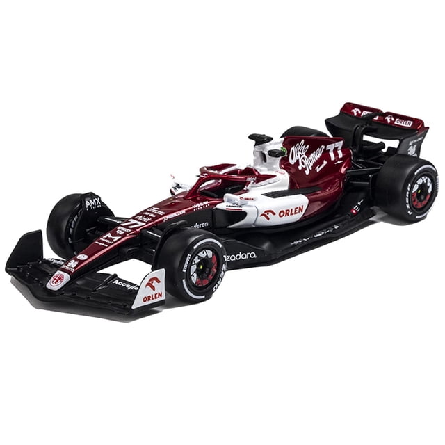 Modelo de coche fundido a presión JODIYAAH Alfa Romeo F1 C42 #77 2022 1:43