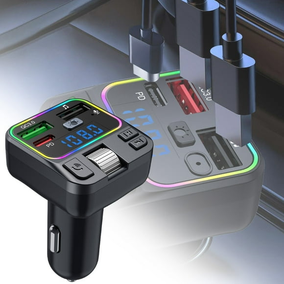 Lecteur MP3 de Voiture avec Port USB Émetteur FM Matériau Plastique Compatibilité Polyvalente Charge USB Audio Amélioré Affichage LED FM Facile 42g 14.5x6.4x4.6cm pour Voiture Usage Quotidien Voyages